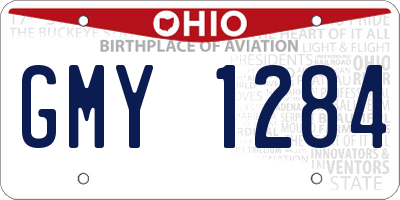 OH license plate GMY1284