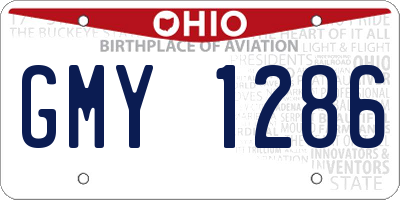 OH license plate GMY1286