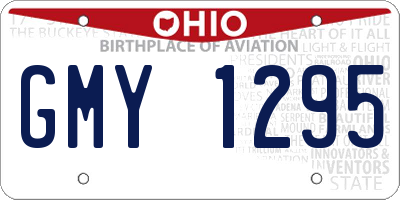 OH license plate GMY1295