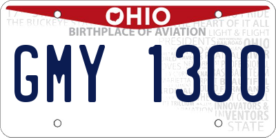 OH license plate GMY1300