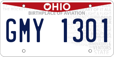 OH license plate GMY1301