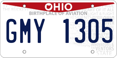 OH license plate GMY1305