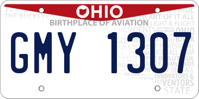 OH license plate GMY1307