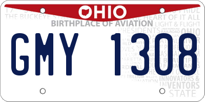 OH license plate GMY1308