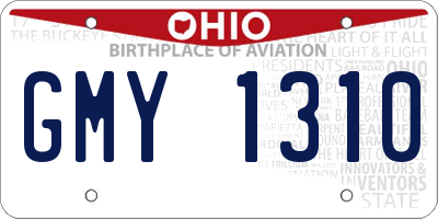 OH license plate GMY1310