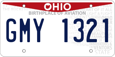 OH license plate GMY1321