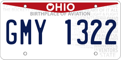 OH license plate GMY1322