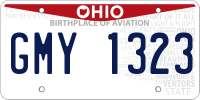 OH license plate GMY1323