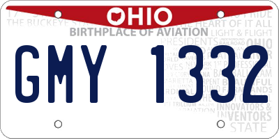 OH license plate GMY1332