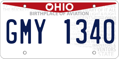 OH license plate GMY1340