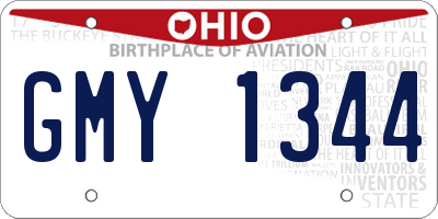 OH license plate GMY1344