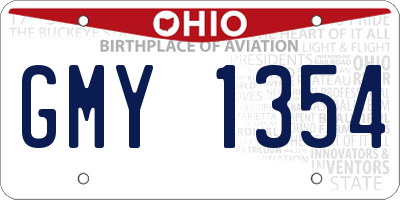 OH license plate GMY1354