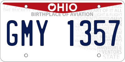 OH license plate GMY1357