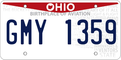 OH license plate GMY1359