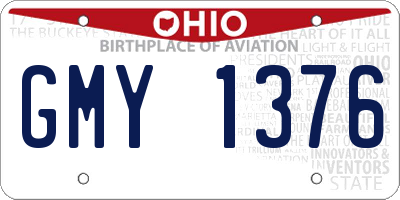 OH license plate GMY1376