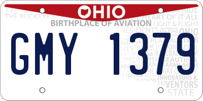 OH license plate GMY1379