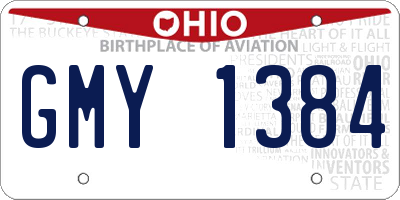 OH license plate GMY1384