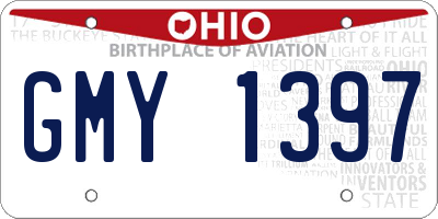 OH license plate GMY1397