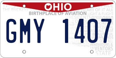 OH license plate GMY1407