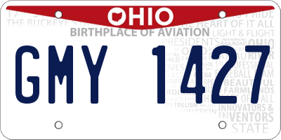 OH license plate GMY1427