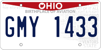 OH license plate GMY1433