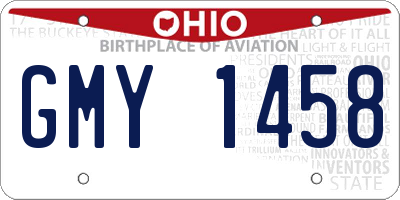 OH license plate GMY1458