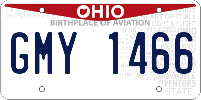 OH license plate GMY1466