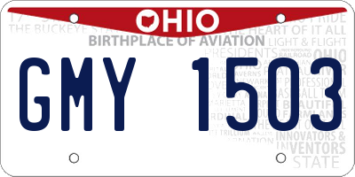 OH license plate GMY1503