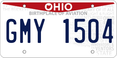 OH license plate GMY1504