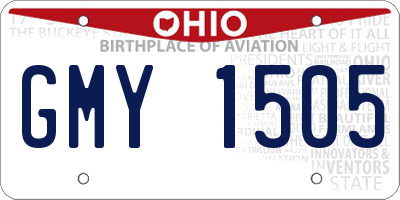 OH license plate GMY1505