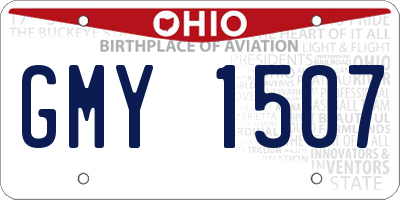 OH license plate GMY1507