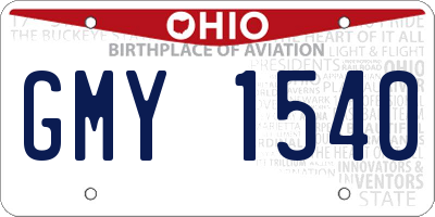 OH license plate GMY1540