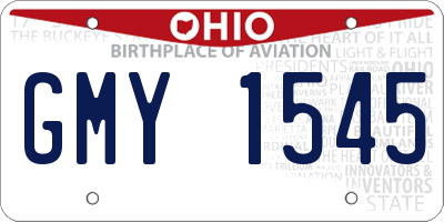 OH license plate GMY1545