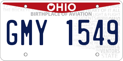 OH license plate GMY1549