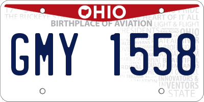 OH license plate GMY1558