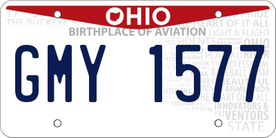 OH license plate GMY1577