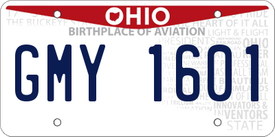 OH license plate GMY1601
