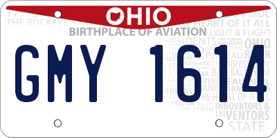 OH license plate GMY1614