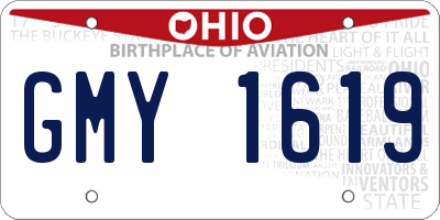 OH license plate GMY1619