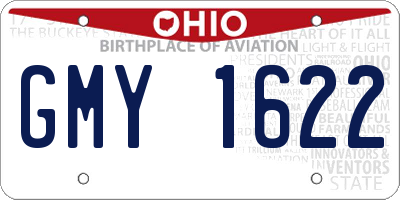 OH license plate GMY1622