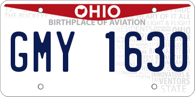 OH license plate GMY1630