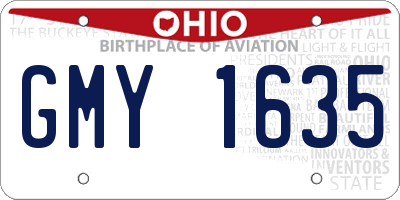 OH license plate GMY1635