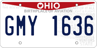 OH license plate GMY1636