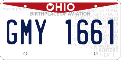OH license plate GMY1661