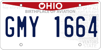 OH license plate GMY1664