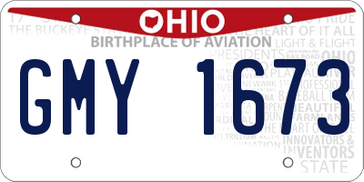 OH license plate GMY1673