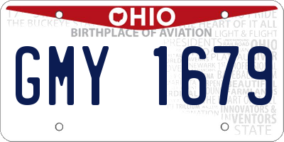 OH license plate GMY1679