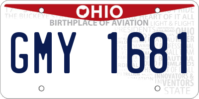 OH license plate GMY1681