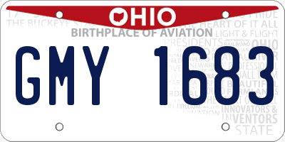 OH license plate GMY1683