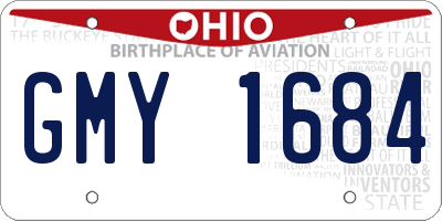 OH license plate GMY1684